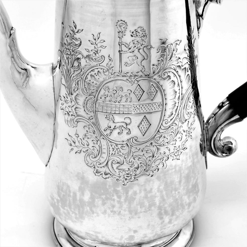 10 - A VERY FINE 18TH CENTURY IRISH, CORK, SILVER COFFEE POT, Cork, circa 1770, by the maker Carden Terry... 