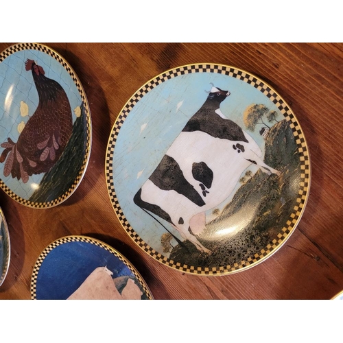 192 - SET OF 8 WARREN KIMBLE DECORATIVE PLATES – for decoration only, diameter of each. 20cm.