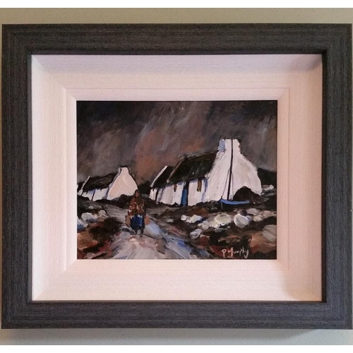 39 - PATRICK MURPHY (IRISH, 20th Century), “OFF TO MARKET”, oil on board, signed lower right, 40cm x 35cm... 