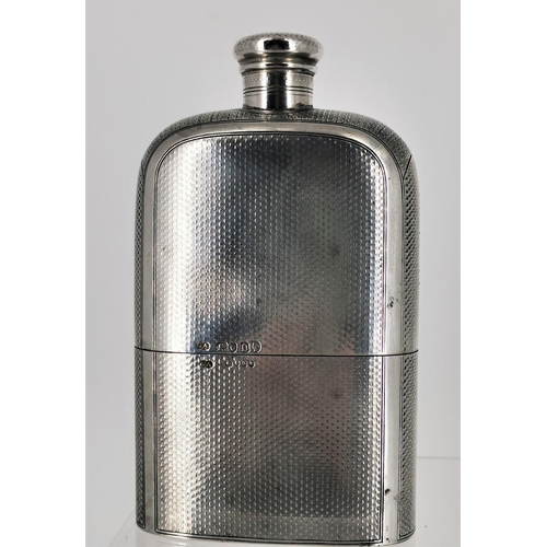 41 - A LATE 19TH CENTURY SILVER HIP FLASK, London, 1869, maker’s mark of GA for possibly Chawner & Co (Ge... 