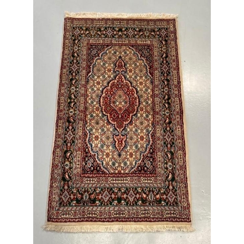 61 - A PERSIAN MOUD CARPET, hand woven in the city of Moud, Khorasan Province, Iran. Material: hand woven... 