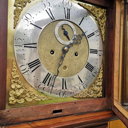 9 - A VERY FINE LATE 18TH CENTURY GEORGE III IRISH LONG CASE CLOCK, circa 1770, topped with an angular b... 