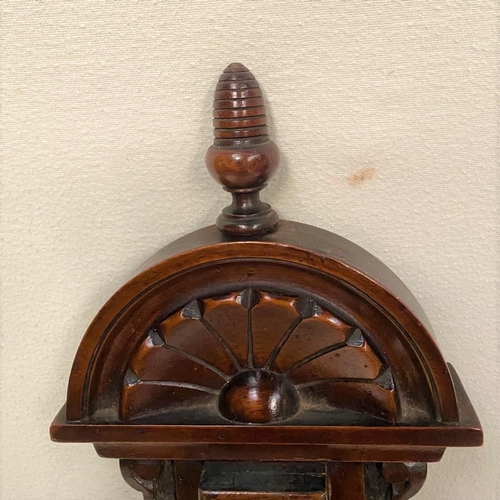 108 - A 19TH CENTURY MAHOGANY CARVED BAROMETER, nicely decorated all over with floral carved design and a ... 