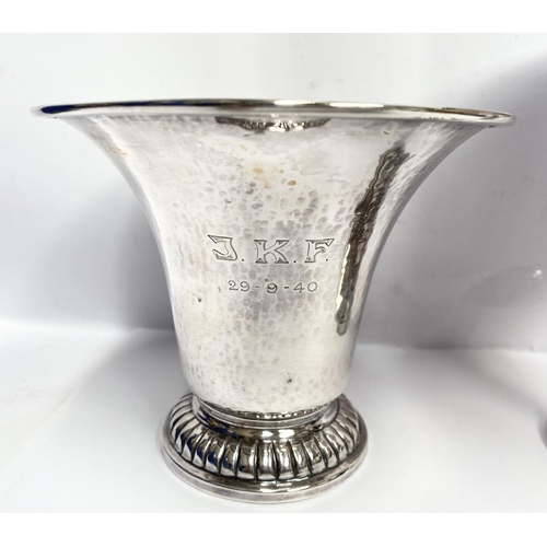 122 - A GOOD MIXED SILVER LOT; includes; (i) AN ELEGANT STERLING SILVER COMPOTE, marked Premier Sterling w... 