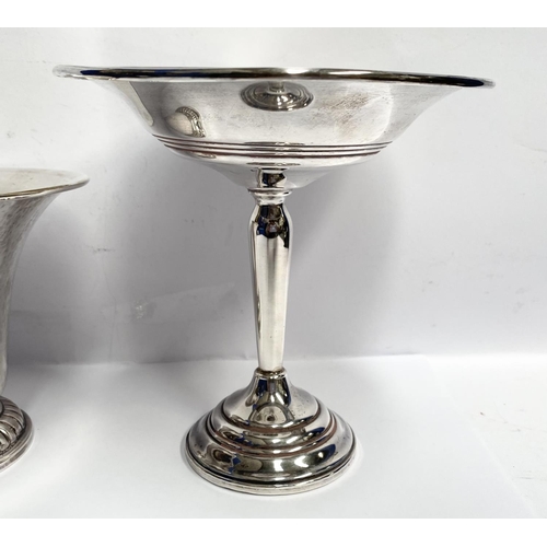 122 - A GOOD MIXED SILVER LOT; includes; (i) AN ELEGANT STERLING SILVER COMPOTE, marked Premier Sterling w... 