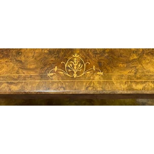 174 - A VERY FINE IRISH BURR WALNUT THREE TIER WHAT-NOT CABINET, with exceptional burr walnut grain and de... 