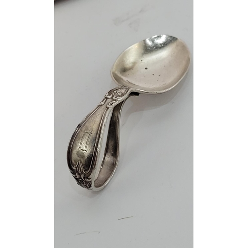 223 - THREE STERLING SILVER BABY SPOONS, each with curved handle (i) By Roger, Lunt & Bowlen Co. engraved ... 