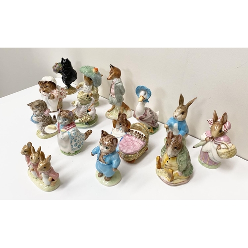 226 - A COLLECTION OF BESWICK BEATRIX POTTER FIGURINES, marked to base, c.1950-1989 (14 pieces total). Cha... 