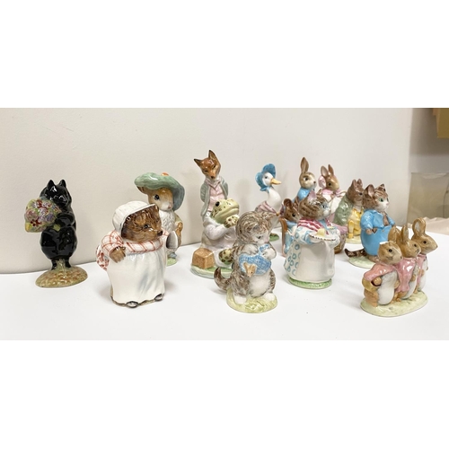 226 - A COLLECTION OF BESWICK BEATRIX POTTER FIGURINES, marked to base, c.1950-1989 (14 pieces total). Cha... 