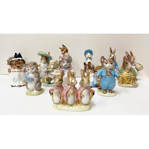 226 - A COLLECTION OF BESWICK BEATRIX POTTER FIGURINES, marked to base, c.1950-1989 (14 pieces total). Cha... 