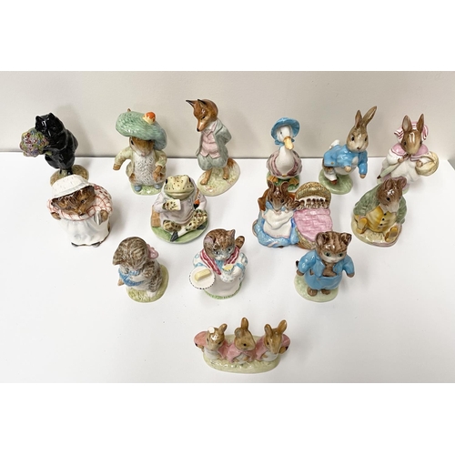 226 - A COLLECTION OF BESWICK BEATRIX POTTER FIGURINES, marked to base, c.1950-1989 (14 pieces total). Cha... 