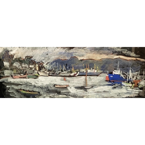 1 - KITTY WILMER O’BRIEN, RHA PWCSI (IRISH, 1910 – 1982), KILLYBEGS, 1980, gouache on paper, unsigned, i... 