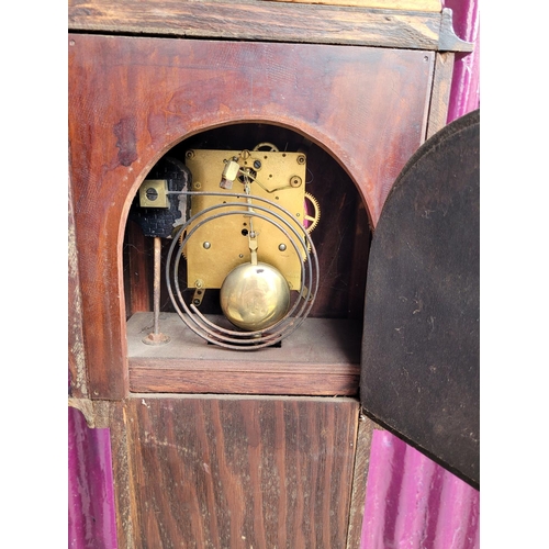 114 - AN ENFIELD’S GRANDMOTHER CLOCK, Enfield, made in England stamped to clock face, with roman numerals ... 