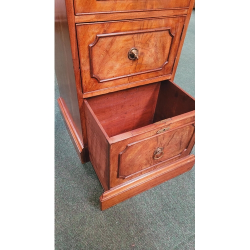 12 - A VERY FINE MILITARY 19TH CENTURY MAHOGANY DRESSING CHEST/CABINET, the top folds out and rests upon ... 