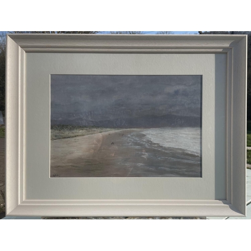 121 - KATIE BUTTIMER, (IRISH 20TH CENTURY), INCH BEACH, watercolour on paper, signed lower left, 62 x 52cm... 