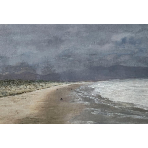 121 - KATIE BUTTIMER, (IRISH 20TH CENTURY), INCH BEACH, watercolour on paper, signed lower left, 62 x 52cm... 