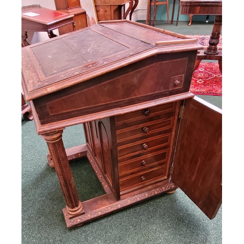 2 - A 19TH CENTURY IRISH KILLARNEY-WARE DAVENPORT DESK, circa 1850, this fantastic piece of Irish furnit... 