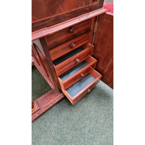 2 - A 19TH CENTURY IRISH KILLARNEY-WARE DAVENPORT DESK, circa 1850, this fantastic piece of Irish furnit... 