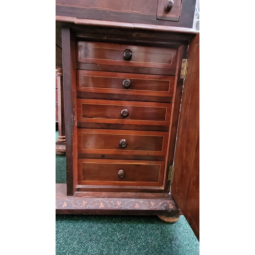 2 - A 19TH CENTURY IRISH KILLARNEY-WARE DAVENPORT DESK, circa 1850, this fantastic piece of Irish furnit... 