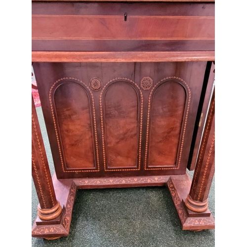 2 - A 19TH CENTURY IRISH KILLARNEY-WARE DAVENPORT DESK, circa 1850, this fantastic piece of Irish furnit... 