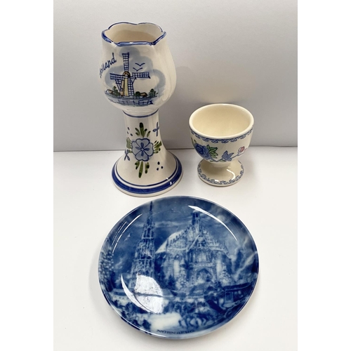 208 - A WONDERFUL COLLECTION OF DUTCH BLUE DELFT, to include (i) seven Delft Blue Holland buildings, all m... 