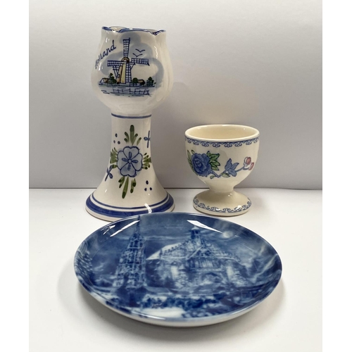 208 - A WONDERFUL COLLECTION OF DUTCH BLUE DELFT, to include (i) seven Delft Blue Holland buildings, all m... 