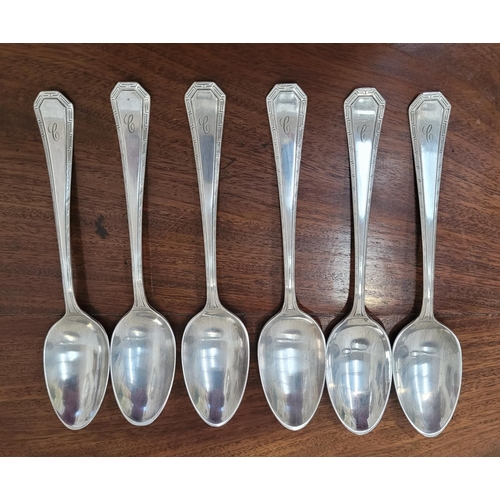 237 - A MIXED CUTLERY LOT; includes; set of 6 1856 R. Wallace tea spoons, and other items including a marr... 