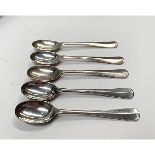 242 - A SILVER PLATED CUTLERY LOT to include (i) five silver plated teaspoons, (ii) eight silver plated ta... 