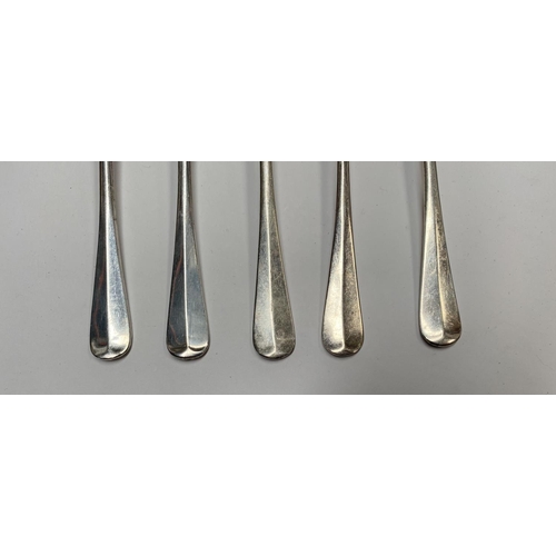 242 - A SILVER PLATED CUTLERY LOT to include (i) five silver plated teaspoons, (ii) eight silver plated ta... 