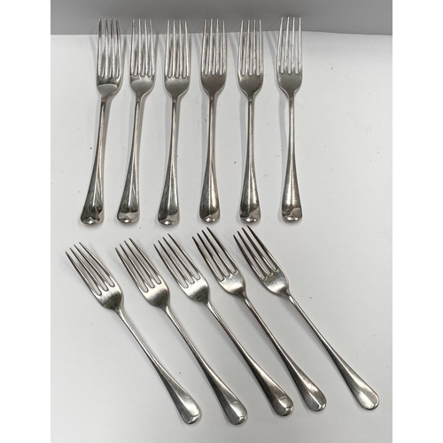 242 - A SILVER PLATED CUTLERY LOT to include (i) five silver plated teaspoons, (ii) eight silver plated ta... 