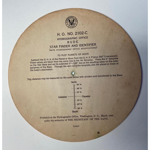 254 - A STAR IDENTIFIER RUDE A-N TYPE 1 HYDROGRAPHIC OFFICE NO 2102.C, this device is designed for the use... 