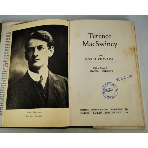 274 - TERRENCE MCSWEENEY, by Moirin Chavasse, forward by Daniel Corkery. Published Dublin: Clonmore & Reyn... 