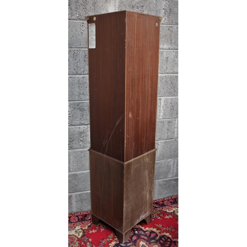 289 - AN EDWARDIAN STYLE CORNER CABINET, 	featuring two compartments divided by prominent bevelling; a lar... 