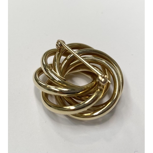 36 - A VERY FINE 14CT YELLOW GOLD ‘TIFFANY’ KNOT BROOCH, presented in a Tiffany pouch & box. Marked Tiffa... 