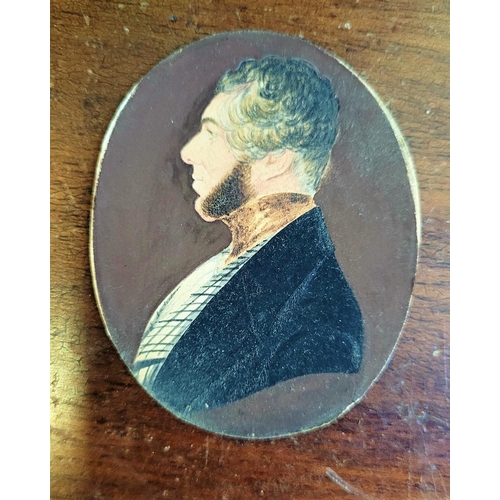 5 - MISS S. BETTS (19TH CENTURY), MINIATURE PORTRAIT OF A GENTLEMAN, JOHN WRIGHT,	watercolour on pencil ... 