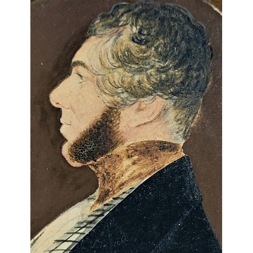 5 - MISS S. BETTS (19TH CENTURY), MINIATURE PORTRAIT OF A GENTLEMAN, JOHN WRIGHT,	watercolour on pencil ... 