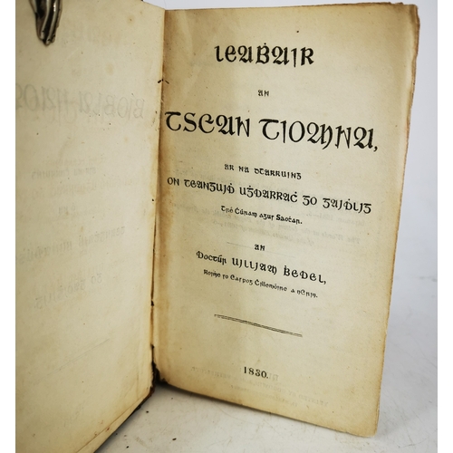 279 - A BEDELL IRISH BIBLE, printed 1830. Translated to ‘old Irish’ script. More about Bedell: William Bed... 