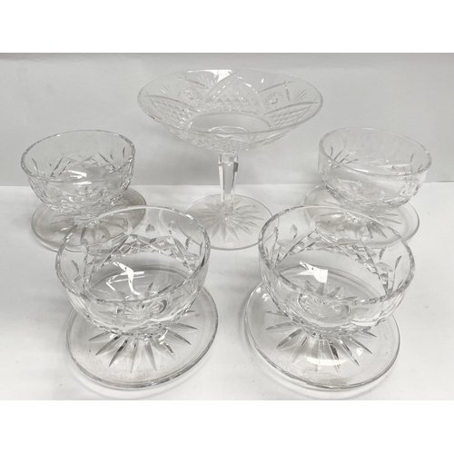 107 - A WATERFORD CRYSTAL LOT TO INCLUDE a Waterford Crystal footed compote, with star-cut base along with... 