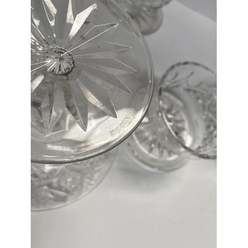 107 - A WATERFORD CRYSTAL LOT TO INCLUDE a Waterford Crystal footed compote, with star-cut base along with... 