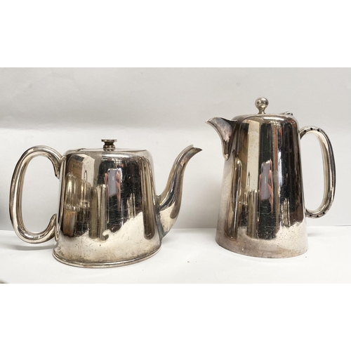 159 - A SILVER PLATED LOT TO INCLUDE (i) A silver plated coffee pot, marked EPNS to base, (ii) A silver pl... 