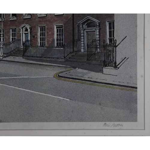 160 - ERIC PATTON (Irish, b.1925), “FITZWILLIAM SQUARE, DUBLIN”, coloured limited edition print, no. 168/9... 