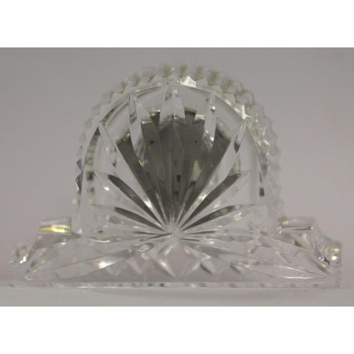 175 - A SMALL WATERFORD CRYSTAL QUARTZ BEDSIDE CLOCK, small in size with fluted glasswork; clockpiece manu... 