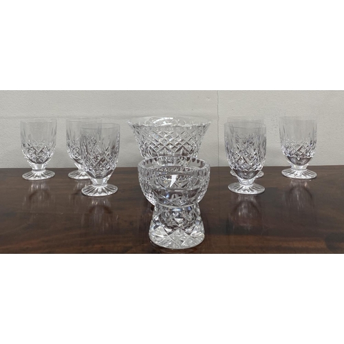 207 - A WATERFORD CRYSTAL LOT TO INCLUDE (i) a set of six Slane cut juice glasses, acid marked ‘Waterford’... 