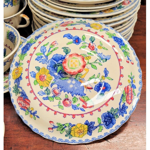 218 - A LARGE SELECTION OF MASON’S ‘REGENCY’ ENGLISH IRONSTONE CHINA, includes; plates (small x 8, medium ... 