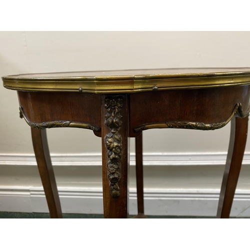 22 - A 19th CENTURY FRENCH STYLE ROSEWOOD INLAID OCCASSIONAL TABLE, with crossbanding and marquetry inlay... 