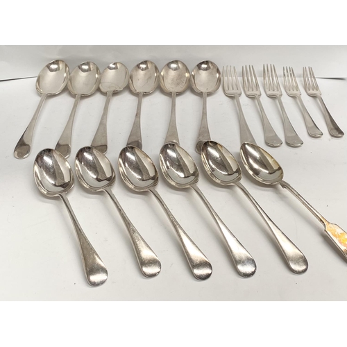 226 - AN EGAN OF CORK SILVER PLATED LOT TO INCLUDE twelve spoons along with five knives, all marked Egan S... 