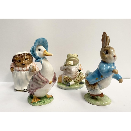 229 - A COLLECTION OF BEATRIX POTTER BESWICK ENGLAND FIGURINES TO INCLUDE (i) Mrs Jiggly Winkle, numbered ... 