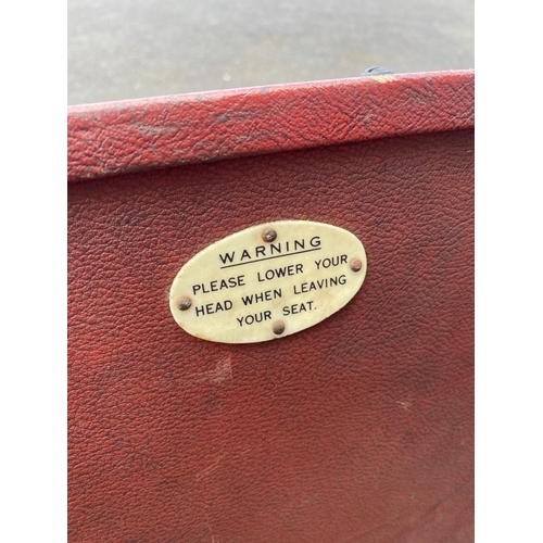 240 - AN EARLY 20TH CENTURY BUS/COACH SEAT, c.1930, mounted with chrome cigarette ‘Stubber’, upholstered w... 