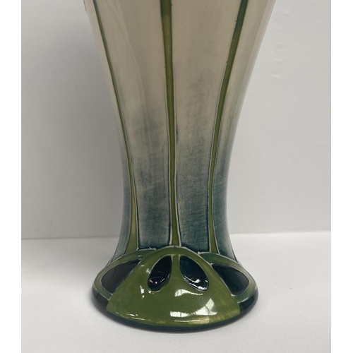 25 - A MOORECROFT POTTERY VASE, designed by Nicola Slaney in the blue haven pattern, inverted baluster fo... 