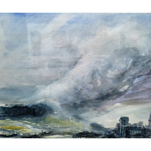 4 - PATRICIA GOOD, (IRISH 20TH CENTURY), STORMY SKIES, watercolour on paper, signed lower left 'PGood', ... 